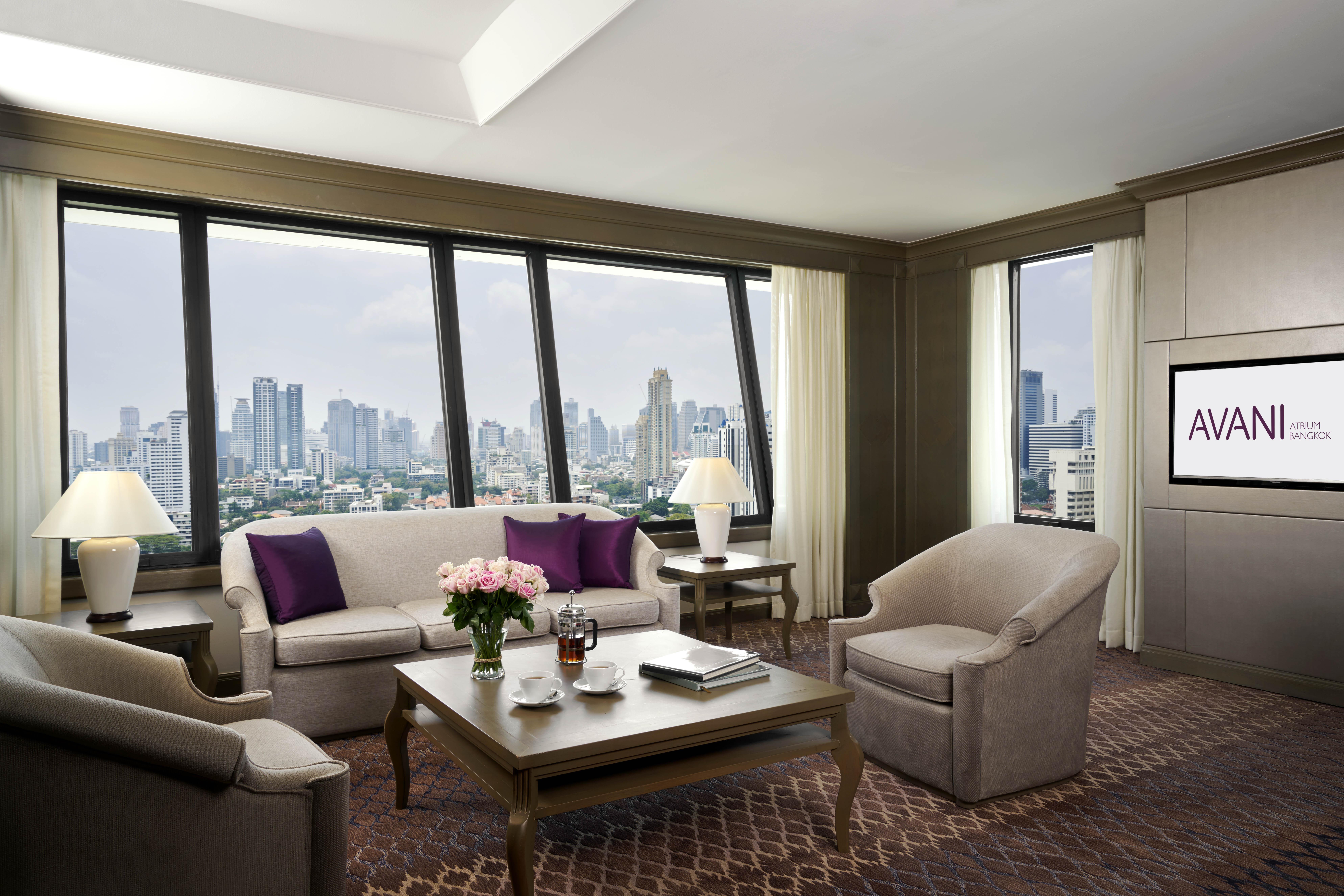 فندق أفاني أتريوم بانكوك المظهر الخارجي الصورة A living room at the hotel